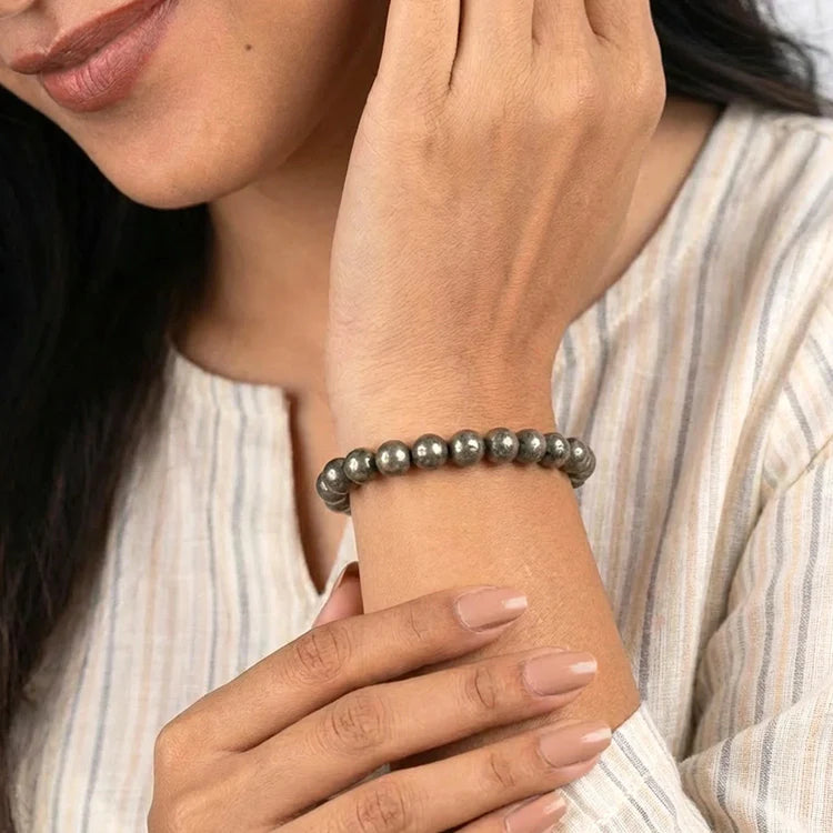 Pyrite Bracelet - 100% Real Pyrite Stone