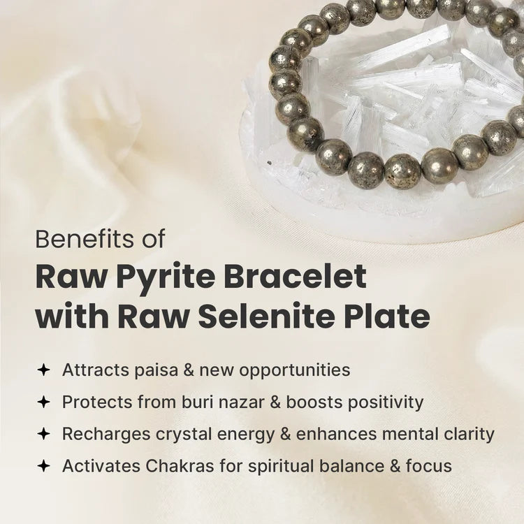 Pyrite Bracelet - 100% Real Pyrite Stone