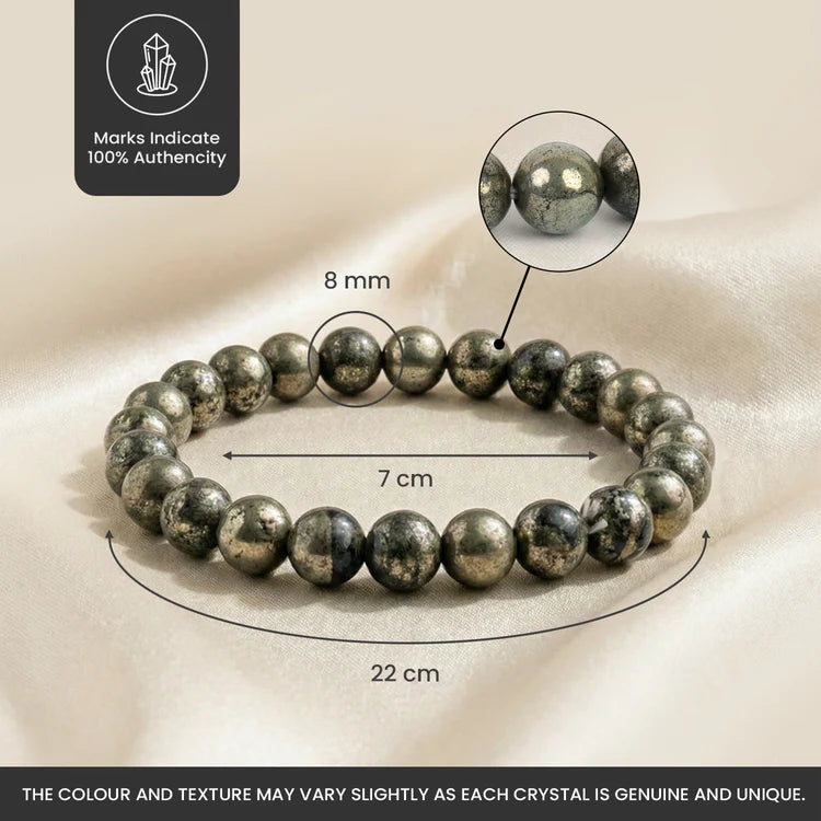 Pyrite Bracelet - 100% Real Pyrite Stone