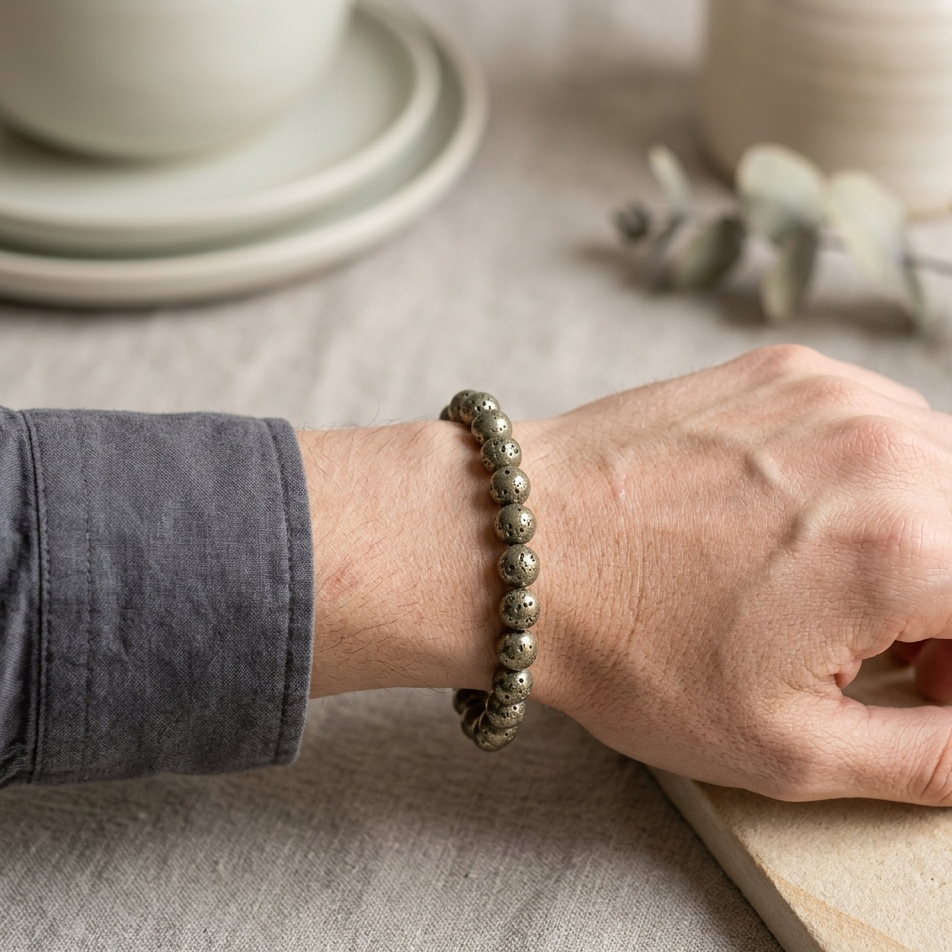 Pyrite Bracelet - 100% Real Pyrite Stone