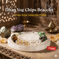 Dhan Sukh Chips Bracelet With Free Raw Selenite Plate