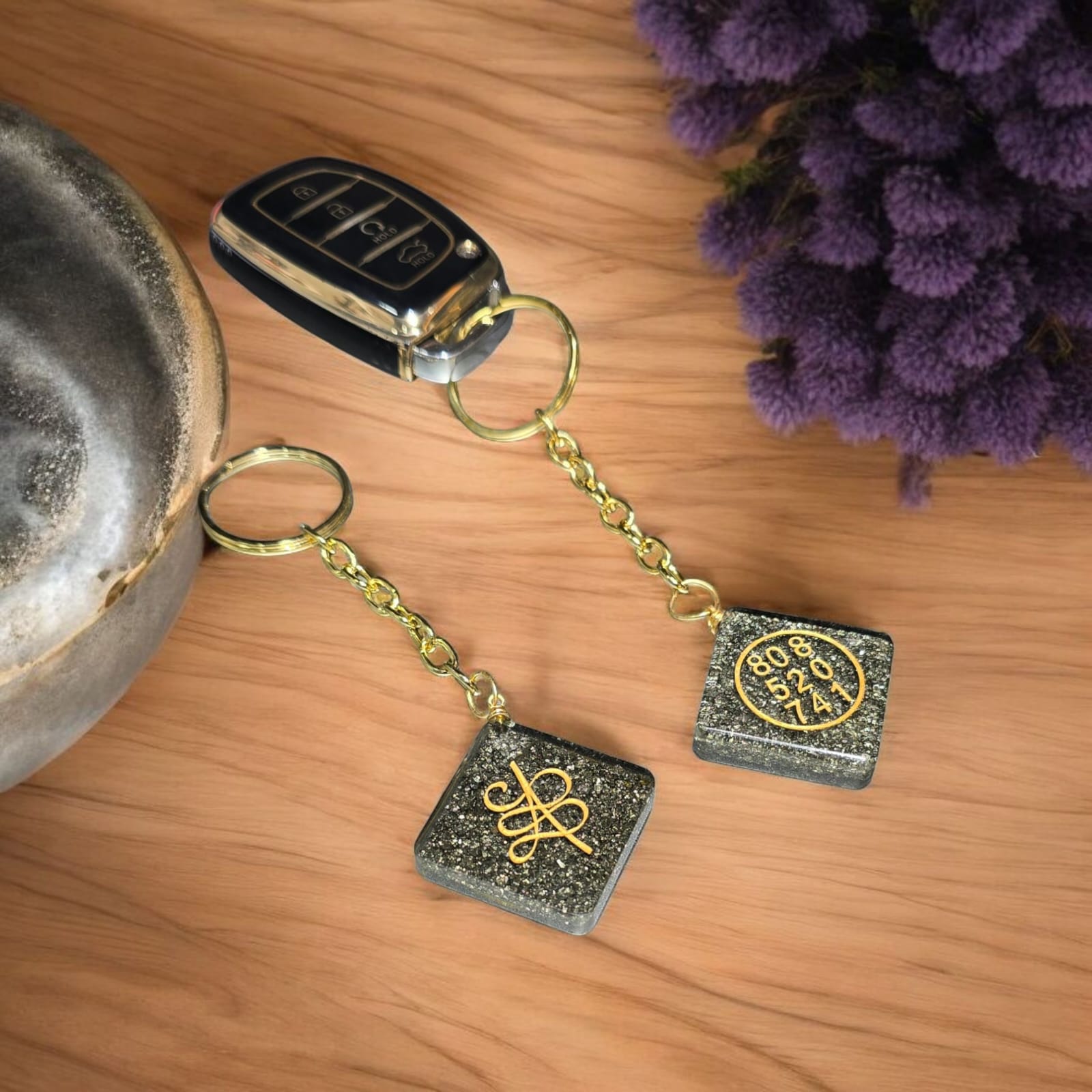 Pyrite Dhan Varsha Keychain (Buy1 Get1 Free)